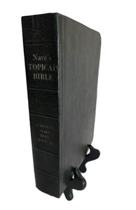 Nave's Topical Bible Digest Black Leather Bound Thumb Indexed 1962 Southwestern - Picture 1 of 6