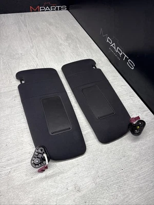 01-06 BMW E46 M3 Coupe Left Right Sun Visors Shade Mirror Black OEM Pair Foto 1 de 4
