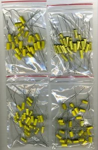 ASSORTIMENT DE 100 CONDENSATEURS POLYPROP. MKP 5% - 630 VOLTS 1nF A 33 nF - Picture 1 of 1