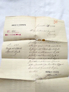 VECCHIO DOCUMENTO WW1 PRIMA GUERRA GENIVOLTA CR SOLDATO MARUTI PENSIONE  1919 - Foto 1 di 2