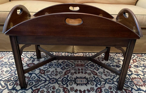 Henkel Harris Mahogany Butler Coffee Table Style 5212 Cover