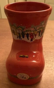Chicago ChristkindlMarket Red Boot Mug, Daley Center Christmas Tree, No Date - Picture 1 of 6