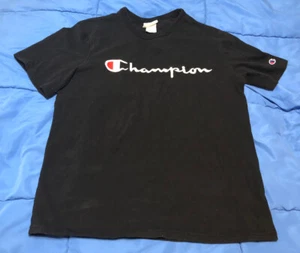 Camiseta manga corta CHAMPION para hombre con logotipo gráfico - negra - talla M - Imagen 1 de 7