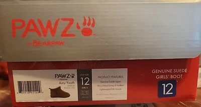Botas de gamuza Bearpaw PAWZ Amy jóvenes niñas talla 12. Nuevo en caja. Zapatillas  Foto 1 de 4