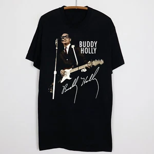 Buddy Holly Signature schwarzes Herren-T-Shirt Geschenk S bis 5XL - Bild 1 von 3