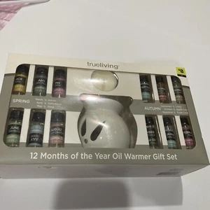 Trueliving Essential Oil Warmer & 12 oils Gift Set 12 months of the year. new - Picture 1 of 7