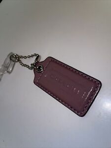 2.5" COACH Purple Patent Leather Key Fob Plus Plastic Scrub Keychain