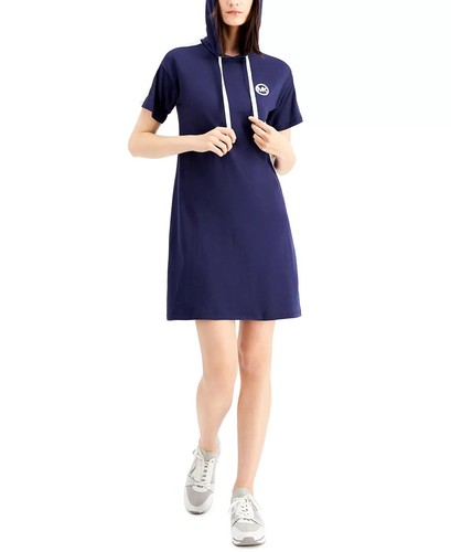 Michael Kors L17642 Donna True Navy Felpa con cappuccio Logo Taglia Media