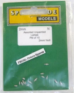 Springside SPN8 Ass Unpainted Lamps (Pk15) N Gauge - Picture 1 of 1
