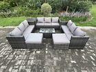 Fimous Rattan Garden Furniture Set Outdoor Patio Sofa Set With Coffee Side Table