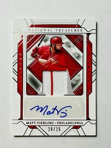 MATT VIERLING 2022 National Treasures Patch Auto #/25 Philadelphia Phillies - Picture 1 of 2