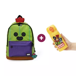 LINE FRIENDS X BRAWL STARS Zaino Spike + Set Tuppi Giallo Thermos Supercell - Foto 1 di 12