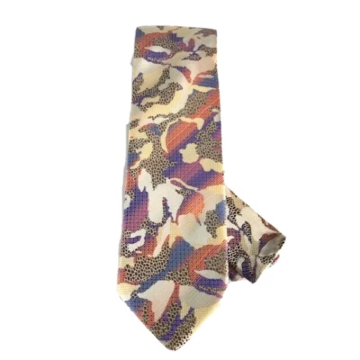 Barcelona Cravatte Men's Tie & Hanky Champagne Purple Cobalt Blue Fuchsia Brown - Image 1 of 4