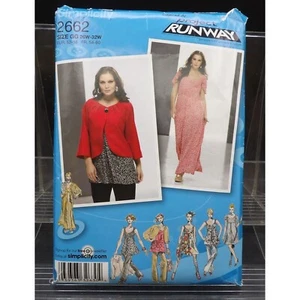 Patrón de costura Simplicity Project Runway #2662, tamaño 26W-32W, abierto/sin cortar, @2009, - Imagen 1 de 4