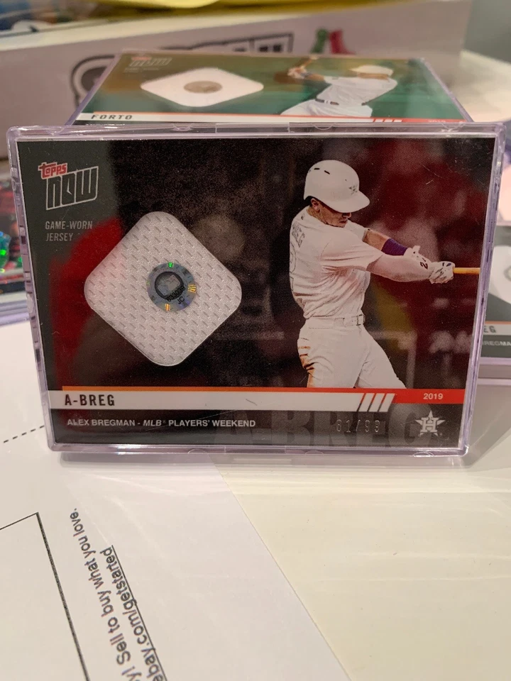 2019 Topps NOW Players Weekend Relic Alex Bregman /99 Houston Astros - Image 1 of 1