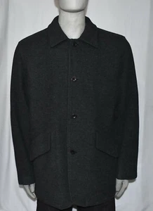 Abrigo de lana para hombre Kenneth Cole Reaction talla grande negro/gris 4 botones frontal excelente - Imagen 1 de 9
