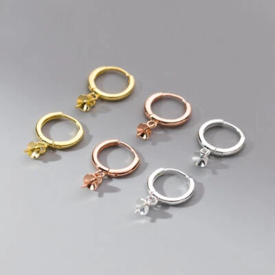 925 Sterling Silver DIY Hoop Earring Findings w/ Pearl Bead Cup Eye Pin A4501 - Image 1 of 4