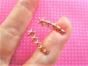 Starfish rose gold ear climbers - Picture 1 of 2