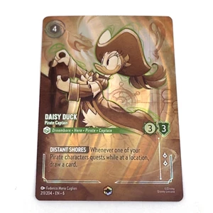 Disney Lorcana Azurite Sea Daisy Duck Pirate Captain Enchanted Holo 211/204 NM - Picture 1 of 2