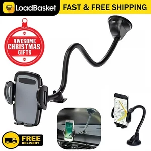Car Phone Holder for Car Windscreen Flexible Long Arm 13" Goose-neck Mobile 29cm - Picture 1 of 9