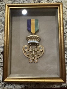 2012 Rex Men’s Ducal- CUSTOM FRAMED- Mardi Gras Krewe Favor - Picture 1 of 2