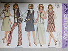 Sweter Sukienka Kamizelka Spodnie 12 Prostota 6525 Wzór do szycia Cięcie Vintage lata 70. Długie otwarte