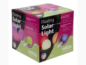 Velda 20cm solarbetriebener Farbwechsel Garten Ball Licht Fernbedienung Teich - Bild 1 von 2