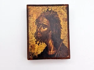 Heiliger Johannes der Täufer handbemalt orthodox christliche byzantinische Ikone - Bild 1 von 6
