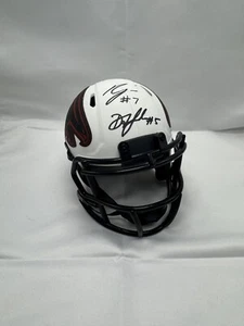 Drake London Bijan Robinson Autograph Signed Mini Helmet Atlanta Falcons JSA COA - Picture 1 of 7