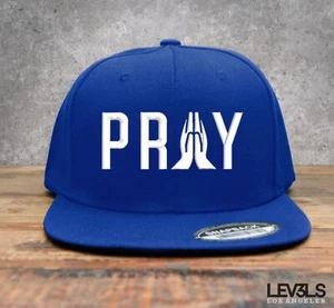 PRAY SNAPBACK BASEBALL CAP PRAYER WORKS CALL ON GOD JESUS SAVES CROSS - Picture 1 of 11
