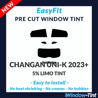 EasyFit Static Pre Cut Window Tint For Changan Uni-K 2023 5% Limo Rear - Image 1 of 3