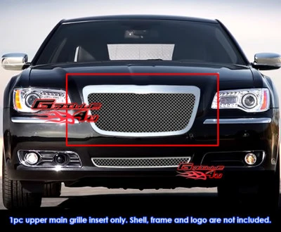 Se adapta a Chrysler 300/300C 2011-2014 principal acero inoxidable cromo malla rejilla inserto Foto 1 de 2