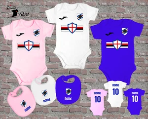COORDINATO BODY BAVAGLINO 3 COLORI NEONATO SAMPDORIA PERSONALIZZATO CON NOME - Imagen 1 de 4