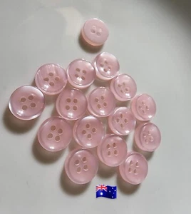 50pcs 11.5cm Light Pink Pearl Like Resin Buttons - Picture 1 of 1