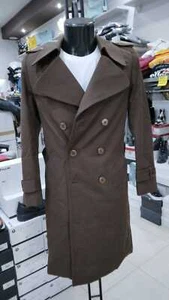 TRENCH SIMON RAPHAEL Usato Lana Vergine Donna Woman Marrone tg 44 GC340LZ - Picture 1 of 8