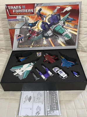 Transformers Timelines Botcon 2007 Games Of Deception Jets Lote Thrust Classics Foto 1 de 4