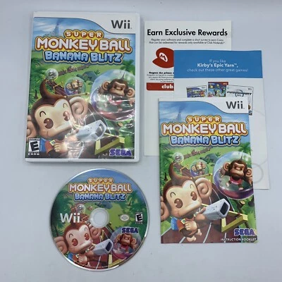 Super Monkey Ball: Banana Blitz (Nintendo Wii, 2006) Completo con Manual CIB Foto 1 de 4