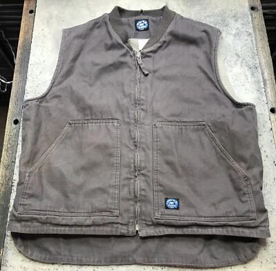 Chaleco de Lona Forrado Polar King By Key Sherpa Para Hombre XL - Marrón - Bolsillos Envío Rápido Foto 1 de 4