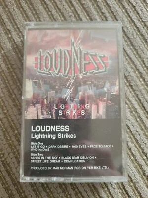 LOUDNESS Lightning Strikes cassette tape 1986 heavy metal Akira Takasaki VTG - Image 1 of 4