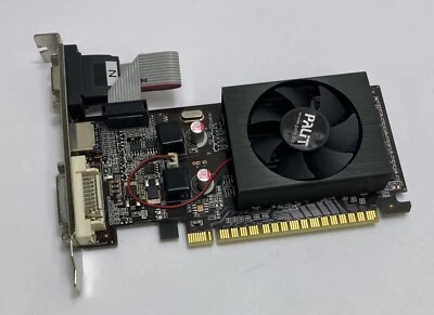 1GB / 1024MB Palit GeForce GF210 DVI / HDMI / VGA DDR3 PCI-e Graphics Video Card - Image 1 of 4