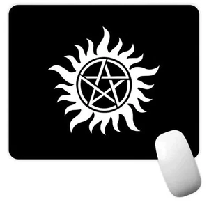 Supernatural Devil's Trap Sigil Demon Pentagram Symbol Circle TV Show Mousepad - Picture 1 of 2