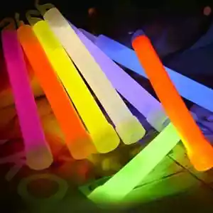 6" Glow Sticks With Hooks Neon Safety Light Up Sticks Camping, Hiking, Parties - Picture 1 of 21