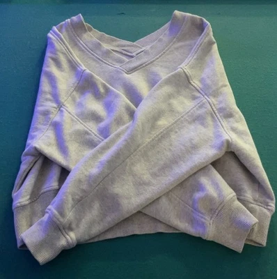 Aerie Gray V-Neck Sweater Size Small - Image 1 of 4