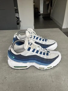 Nike Air Max 95 OG Sneakers Mens Size 7 White Slate Blue Navy 554970-131 - Picture 1 of 9