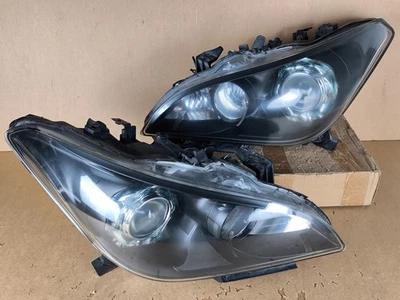 Nissan Fuga M37 Infiniti Y51 09-13 XENON HID Front BLACK Headlight Lamps OEM SET - Image 1 of 4