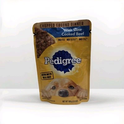 Cena molida picada con carne de res cocida lenta adulto suave húmeda, 3,5 oz (lote de 8) Foto 1 de 4