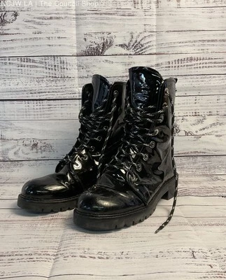 Stuart Weitzman Black Solid Metermaid Combat Boot Men 9 - Image 1 of 4
