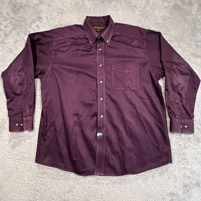 Рубашка Ariat на пуговицах мужская XL фиолетовая с длинным рукавом кантри родео вестерн - Изображение 1 из 4