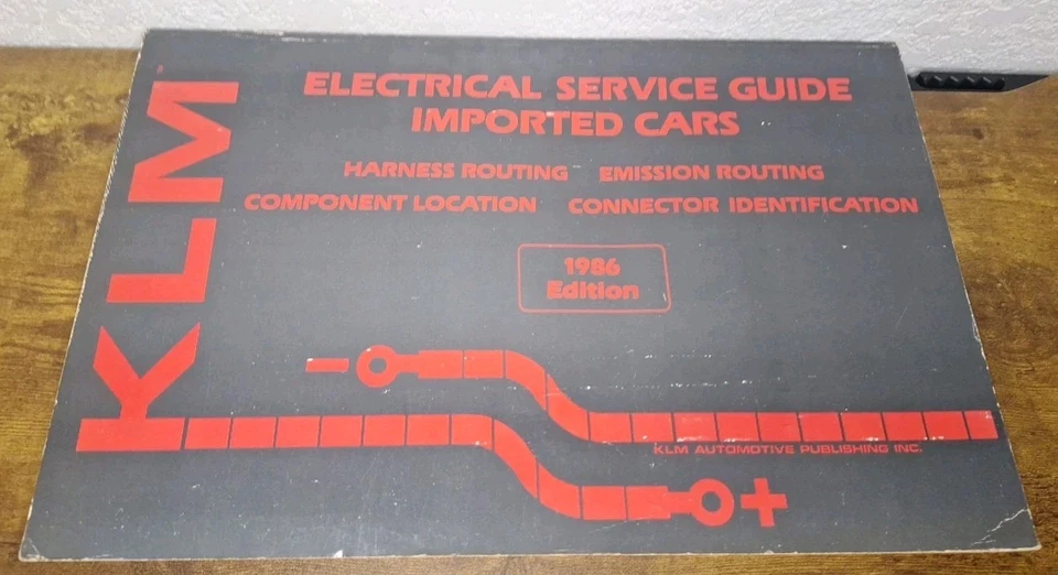 Guía de servicio eléctrico KLM 1986 autos importados RX7 Mazda Honda CRX Nissan Acura Foto 1 de 4