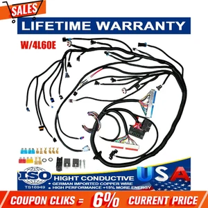 LS W/4L60E Standalone Wiring Harness DBC For 99-06 Vortec LS1 Engine 4.8 5.3 6.0 - Picture 1 of 12